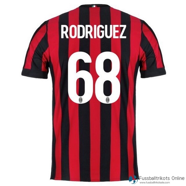 AC Milan Trikot Heim Rodriguez 2017-18 Fussballtrikots Günstig